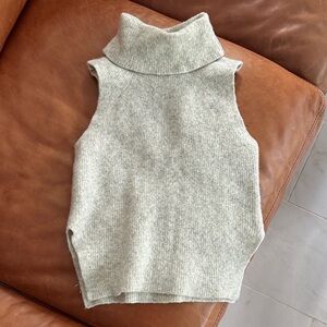 Aritizia Community Yak Wool Sleeveless Cowl Neck Sweater